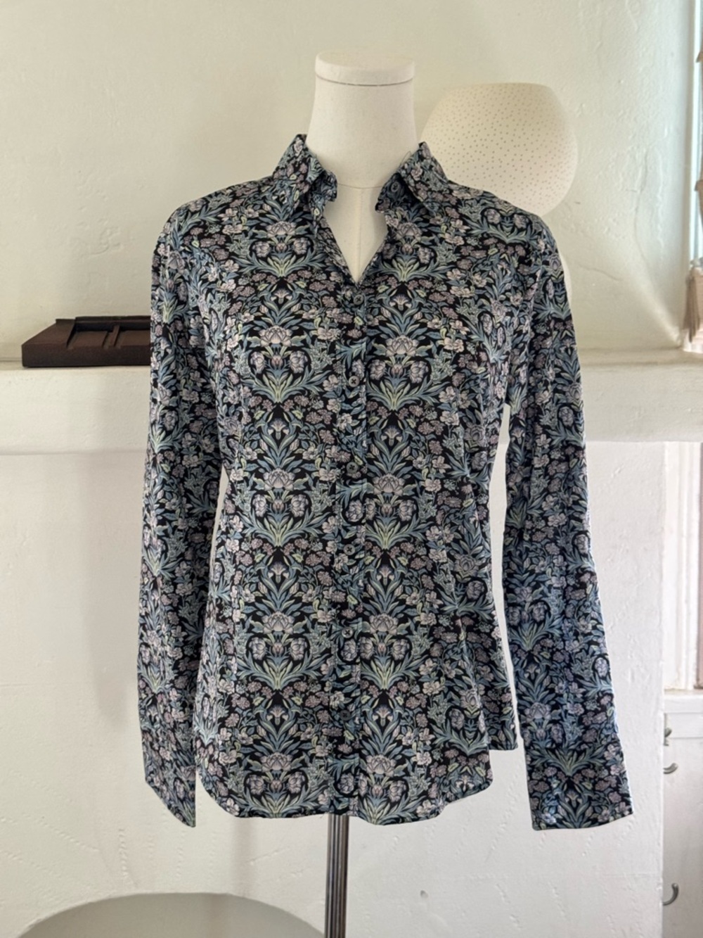 J.Crew button-down shirt in iconic Liberty fabric floral print.